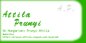 attila prunyi business card